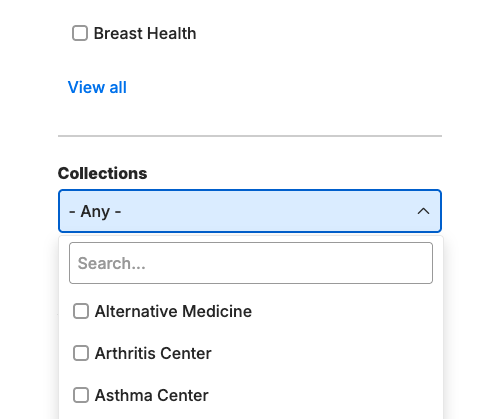 Context aware search filter
